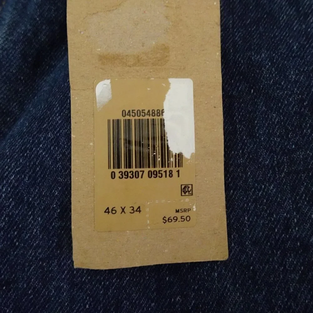 Levi's 505 Straight Leg Jeans Big Men's Size 46x34 Blue Denim Cotton